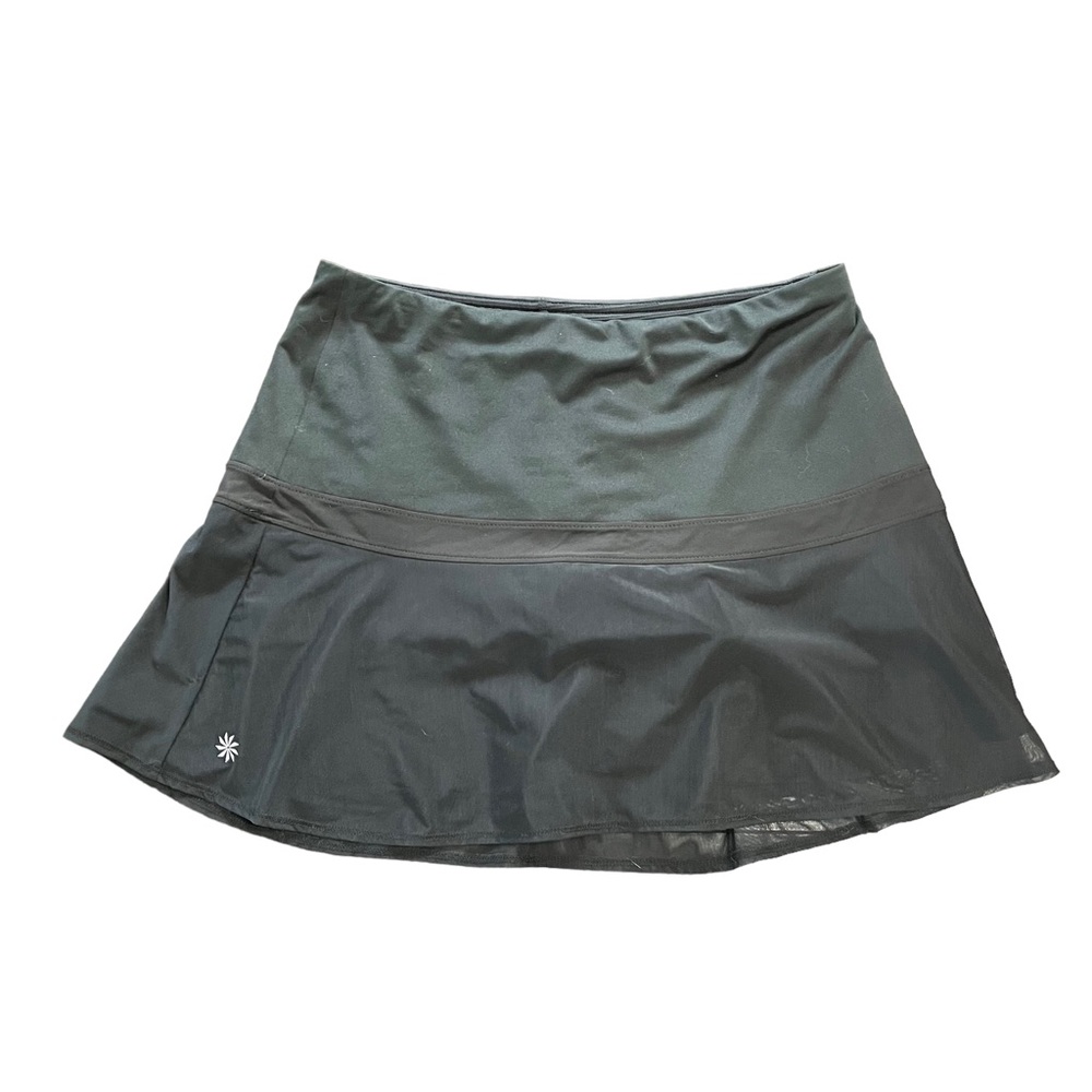 Athleta Skort Black Sheer panel layers size S